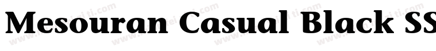 Mesouran Casual Black SSi Bold Italic字体转换